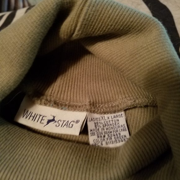 White Stag Olive Green Turtleneck - Picture 5 of 5